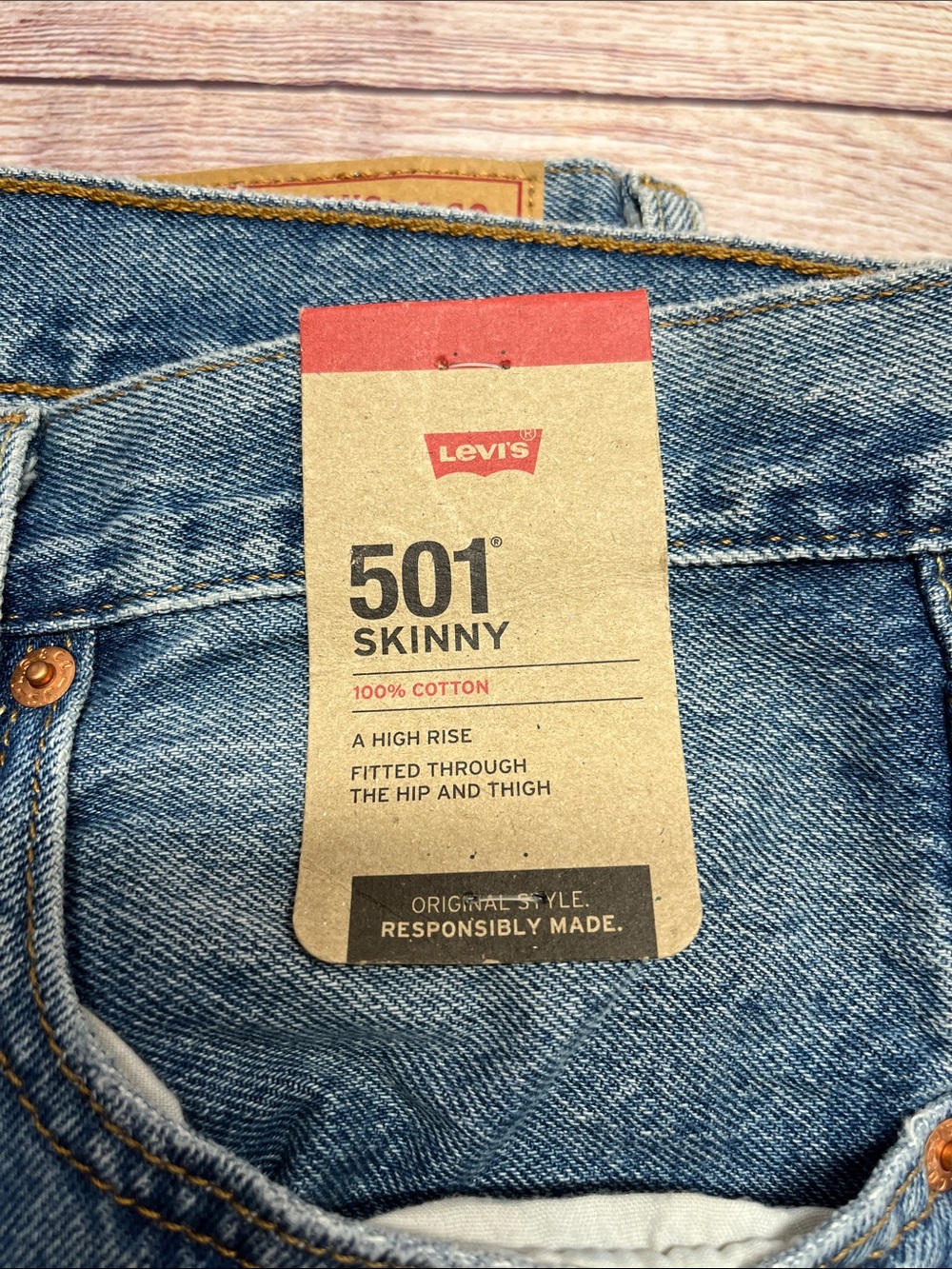 Levi's 501 Skinny Jeans - Medium Blue